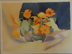 Buy Watercolour Painting Double Sided, Daffodils, Nasturtium. • 11£