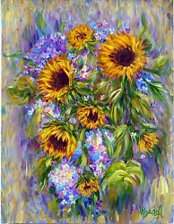 Buy Anastasia Woron  Dreaming Sunflowers  Original Signed By Author Oil 2004 • 1,376.75£