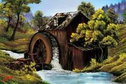 Buy Bob Ross The Old Mill Art Print Painting Laminated Dry Erase Sign Poster 24x36 • 16.05£