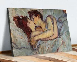 Buy Henri Lautrec In Bed The Kiss Love CANVAS WALL ART PRINT PAINTING FRAMED • 14.99£