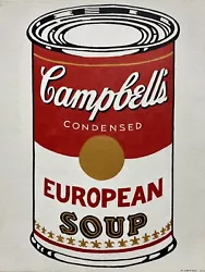 Buy POP ART PAINTING Original Signed Chatfield * CAMPBELLS Soup Inspired Andy Warhol • 75£