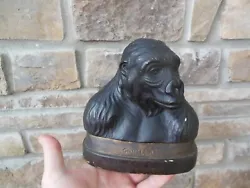 Buy Vintage Raymond H. Harper Sculptor (1909 - 1972) Gorilla Sculpture Head Bust • 107.78£
