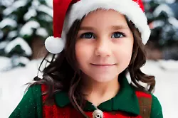 Buy ART Photo Digital Collage Image - Picture Christmas Cute Small Girl • 1.19£