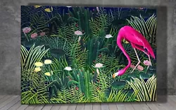 Buy Henri Rousseau Flamingo & Flower CANVAS PAINTING ART PRINT 1827 • 3.96£