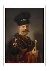 Buy REMBRANDT A Polish Nobleman 1637 Painting Portrait 13x19  PREMIUM Print Poster • 17£