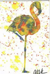 Buy OOAK ACEO WATERCOLOR  RAINBOW STORK  Charity Auction For The Love Of  Paws • 2.89£