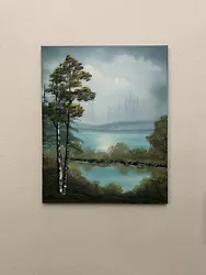 Buy Bob Ross Style Art Original Landscape Oil Painting “Lake View” 16x20 Ooak • 124.03£