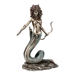 Buy Medusa Gorgon Statue Nude Female Snakes Sculpture Figure Bronze Finish 22 Cm • 70.88£