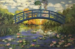 Buy Women With Parasols On A Japanese Bridge By Claude Monet 1875 Oil Painting • 23,624.84£