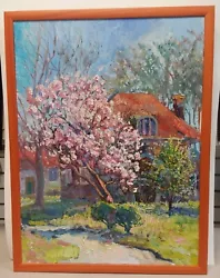 Buy Original SUREN NERSISYAN Cherry BLOSSOM OF MAGNOLIA Impasto Oil Painting Framed • 472.50£