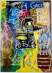 Buy Jean-Michel Basquiat (Handmade) Acrylic On Canvas Painting Signed And Stamped • 948.73£