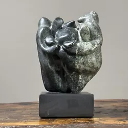 Buy Vintage MCM Stone Abstract Figurative Sculpture On Plinth, Signed • 236.25£