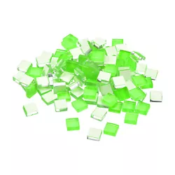 Buy 110pcs Mosaic Tiles, Micro Glass Tiny Mini Mosaic Tile Fluorescent Green • 10.58£