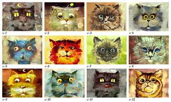 Buy  Cat Portret / Kitten ACEO LE Prints Of Original Paintings By Sergej Hahonin • 3.50£