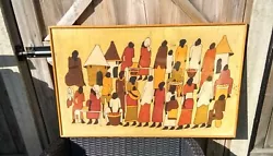 Buy African Village Scene , Painting, Canvass On Wood Frame • 20£