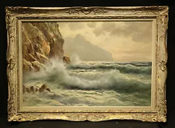 Buy Ocean Mountain Seascape Oil Painting Signed Guido Odierna (Italian, 1913-1991) • 3,937.47£