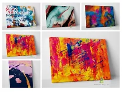 Buy Abstract Oil Painting Canvas Art Wall Art Colourful Print Picture Framed Canvas. • 10.18£