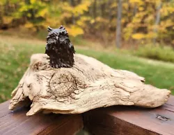 Buy Vintage Leigh Aldrich Bronze Owl On Driftwood Sculpture Signed Dated Mini Statue • 61.97£