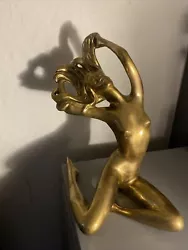 Buy Vintage Art Deco Brass Nude Figure  • 200£