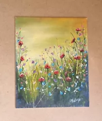 Buy  Wildflower Sunset  10 X8  Oil On Canvas Original Painting Hayley Huckson  • 30£