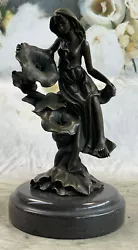 Buy Handcrafted Bronze Woman Girl Erotic Sculpture Closeout Art Marble Figure • 292£