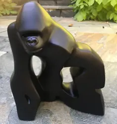 Buy Carl Shultz 1977 Brutalist Gorilla Ceramic Sculpture MCM Cubist Art • 469.21£