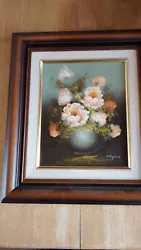 Buy J Cooper Still Life Flowers Oil Painting On Canvas Signed Picture Wood Framed • 15.99£