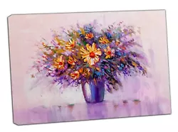 Buy Oil Painting Daisy Flowers In Vase Re Print Picture On Framed Canvas Wall Art • 55.49£