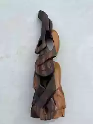 Buy Lute Player, African Sculpture In Exotic Wood, Nigeria. • 137.29£