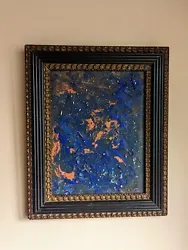 Buy Space Universe Fantastic Original Abstract Painting Collage Gorgeously Framed • 82£