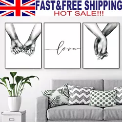 Buy Holding Hands Love Letters Couple Abstract Canvas Paintings Poster Print Picture • 11.48£