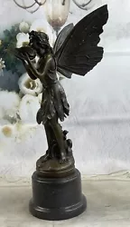 Buy Gorgeous Large Bronze Metal Garden Fairy Statue Lost Wax Sculpture Figurine Sale • 315.29£