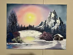 Buy Original Oil Painting 18x24 “A Tale Of Winter” Art/Landscape (Bob Ross Style) • 83.72£