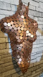 Buy Nude Copper Coin 2p Pence Metal Wall Art Female Torso Sculpture Abstract Unique  • 130£