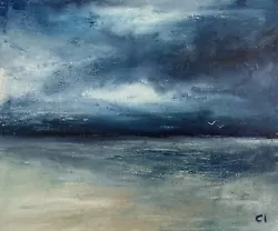 Buy Original Oil Painting Seascape 12ins X 10ins Dorset Artist Christine Ingram • 25£