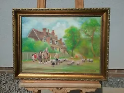 Buy Antique Original Oil Painting P WILSON Cotswolds 1906 GILT Framed 16 ×11  Image • 25£