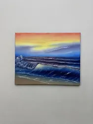 Buy Seascape Oil Painting Original Art Bob Ross Style “Tropical Seascape”16x20in • 189.45£