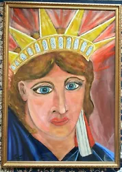Buy 'The Lady Liberty' Large Expressionist Life Portrait Of The Statue Personified. • 9,250£