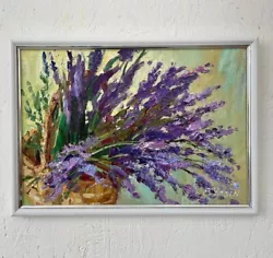 Buy Lavender Flowers Original Oil Painting Framed Floral Wall Art Canvas Provence • 116.12£