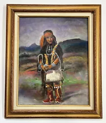 Buy Vintage Oil Painting “Toni Nuvamsa Hopi Butterfly Dance Rig” By Bill Rakocy • 1,417.49£