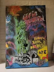 Buy Mr Brainwash Statue Of Liberty New York City Wall Art Canvas Quality NYC Repro • 95£