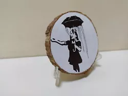 Buy Banksy Style - Hand Painted “Nola, Also Known As Umbrella Girl Or Rain Girl” • 10£