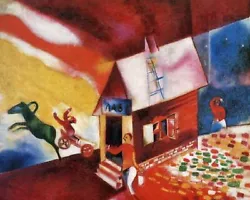 Buy The Burning House, 1913 - By Marc Chagall Art Painting Print • 14.45£