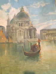 Buy Very Nice Lot 2 Painting Venice Gondola Oil S Canvas 1931 To Identify Painting • 715.52£