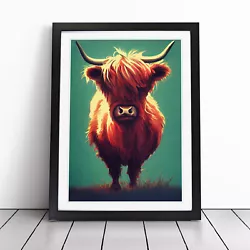 Buy Cool Highland Cow Wall Art Print Framed Canvas Picture Poster Home Decor • 24.95£