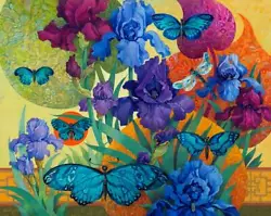 Buy David Galchutt  Iris Garden  Original Oil Painting 16  X 20  • 1,539.25£