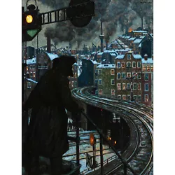 Buy Painting Cityscape Allegory Baluschek Working Class City Art Print Poster Hp507 • 11.99£