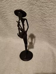 Buy Elongated Man Figure Bronze Like Sculpture, Vintage 20th Century African Art • 20£