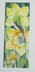 Buy Roberta Larson Original Watercolor Painting Daffodils 10x5” Signed Flower • 48.90£