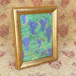 Buy Vintage Unusual Art Deco Style Grapes Print Gilt Frame Antique Country • 8£
